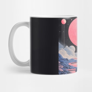 Solitary Person Gazing at the Celestial Night Sky Mug